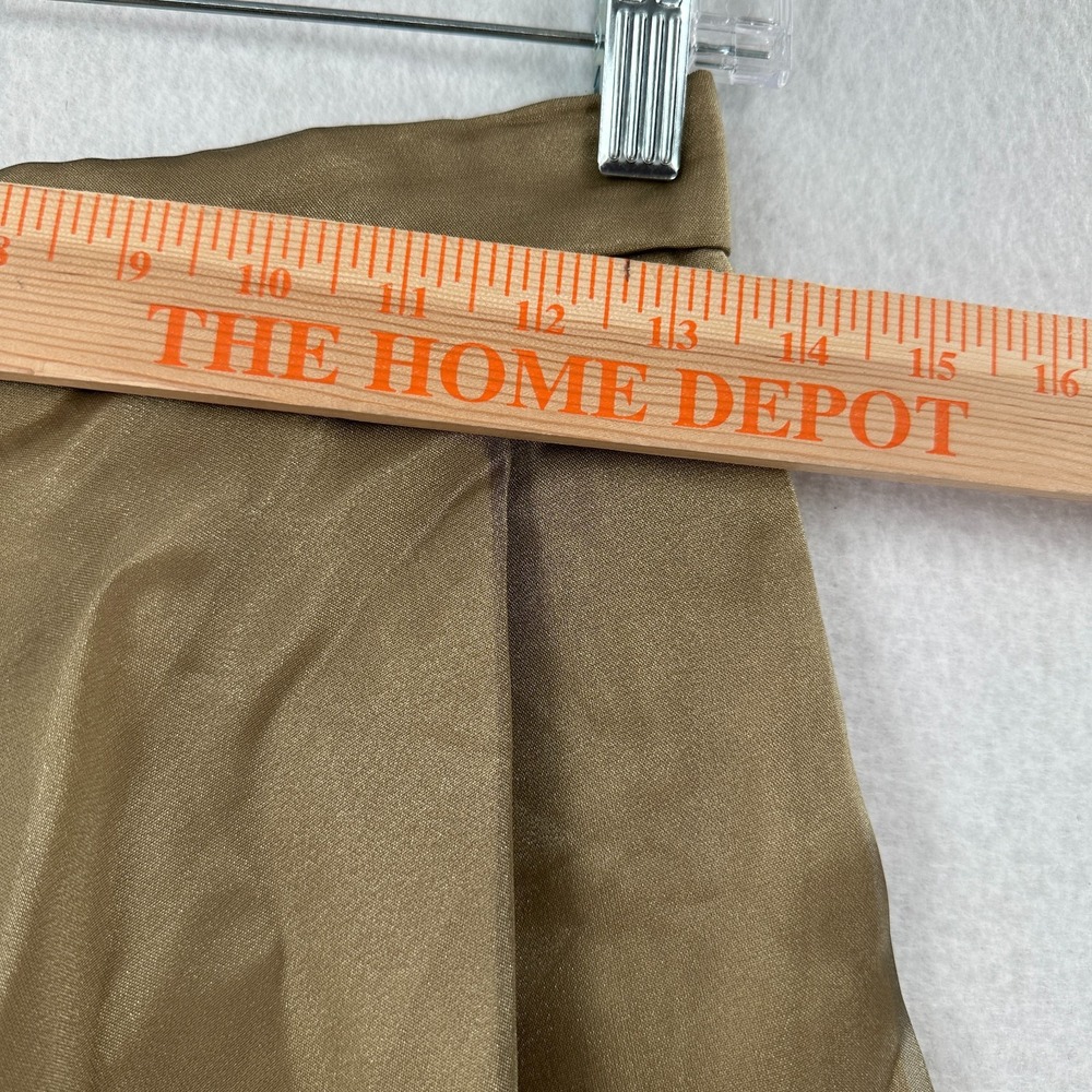 VTG Metallic Satin Tulle Maxi Skirt Gold‎ Champagne Sheen SMALL Christmas READ - Picture 8 of 10